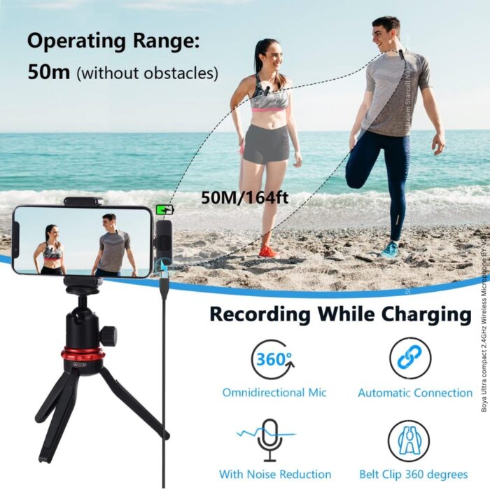 Boya Ultra compact 2.4GHz Wireless Microphone BY-V2 - Image 2