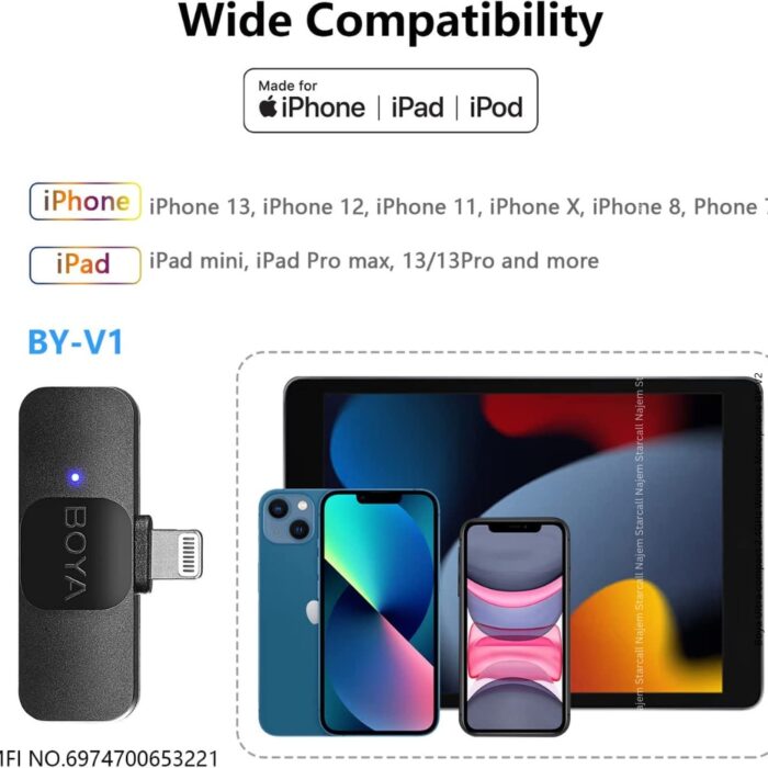 Boya Ultra compact 2.4GHz Wireless Microphone BY-V2 - Image 6