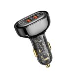 Brave 80W 3 Ports Transparent Digital Display Fast Car Charger PD & dual Q3.0