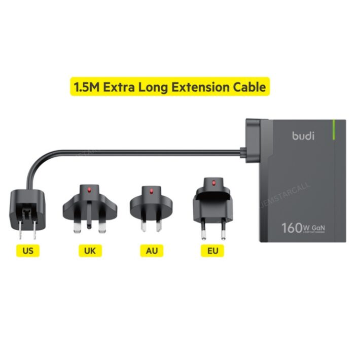 Budi 160W Global Travel Super Fast Charger - Image 3