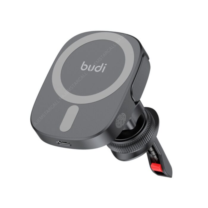 Budi 2 in 1 universal Magnetic Wireless Car Charger Holder - Image 4