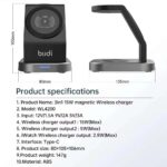 Budi 3 in 1 Magnetic Wireless Charging Stand - Image 7