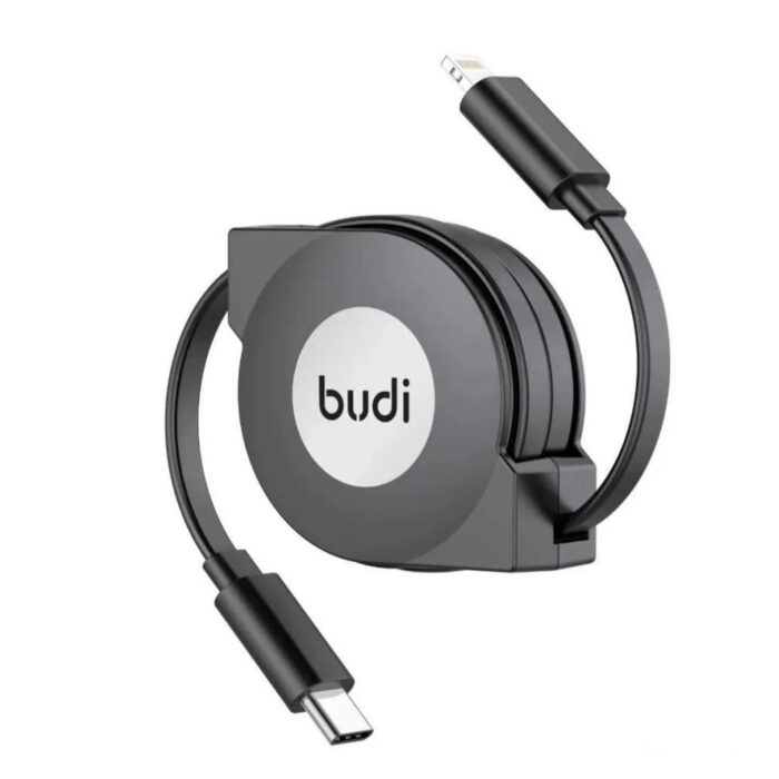 Budi Retractable USB-C to Lightning Cable PD 20W - Image 2