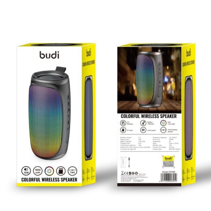 Budi SP06B Colorful Wireless Speaker - Image 2