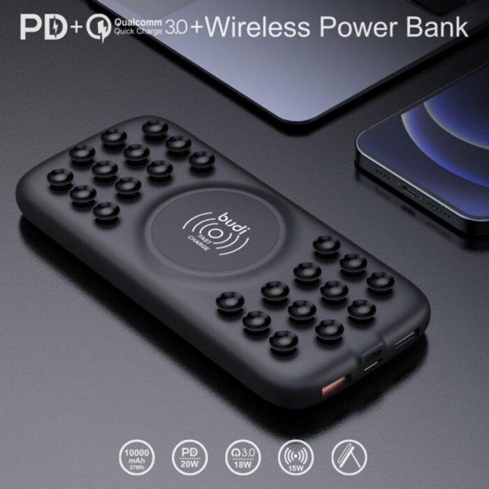 Budi 15W Wireless Pocket 10000mAh Power Bank - Image 3