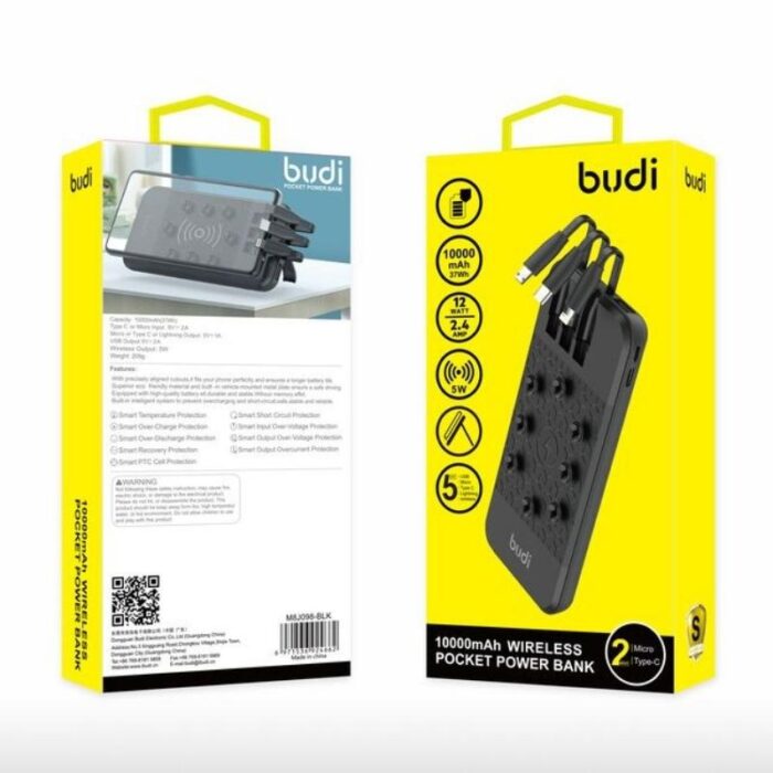 Budi Wireless Pocket 10000mAh 5W Power Bank - Image 5