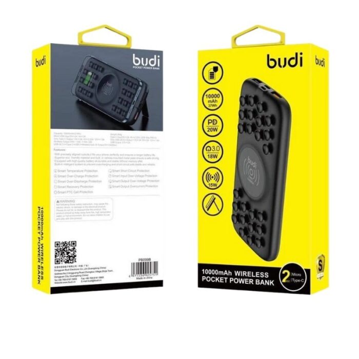 Budi 15W Wireless Pocket 10000mAh Power Bank - Image 6