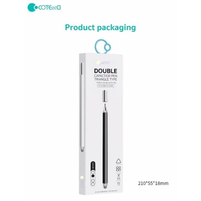 COTEetCI Triangle Double Capactior Pen - White - Image 6