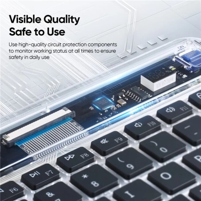 Dux Ducis CK Series Crystal Transparent Wireless Keyboard - Image 7