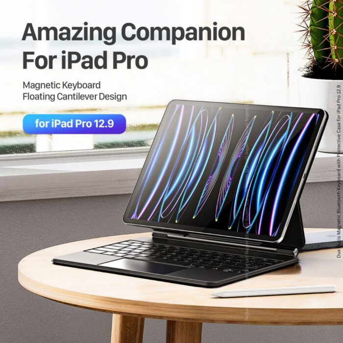 Dux Ducis Magnetic Bluetooth Keyboard with Protective Case for iPad Pro 12.9 - Image 2