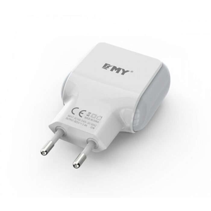 Emy Dual USB Ports Wall Adapter with Lightning Cable - Image 3