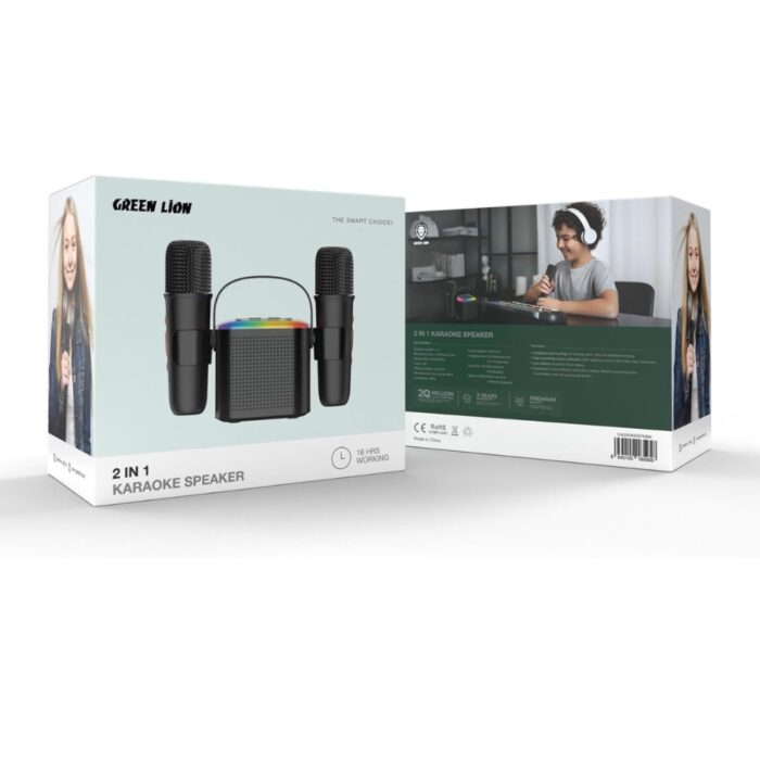 Green Lion 2 in 1 Karaoke Speaker - Image 3