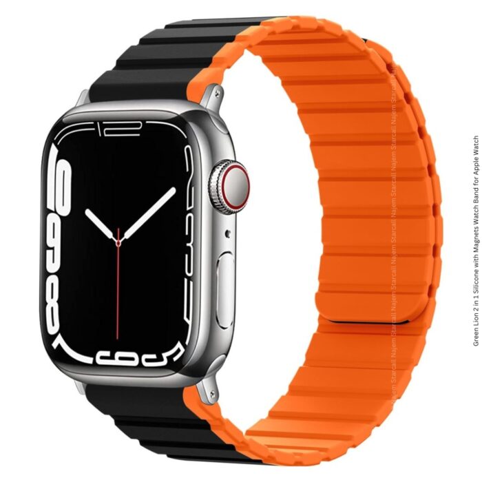 Green Lion 2 in 1 Silicone with Magnets Watch Band for Apple Watch - Image 4