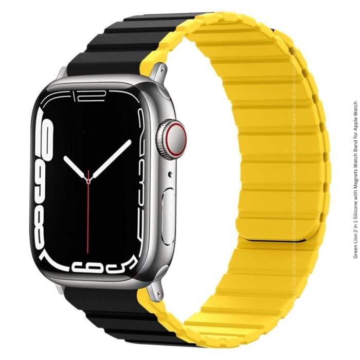 Green Lion 2 in 1 Silicone with Magnets Watch Band for Apple Watch - Image 2