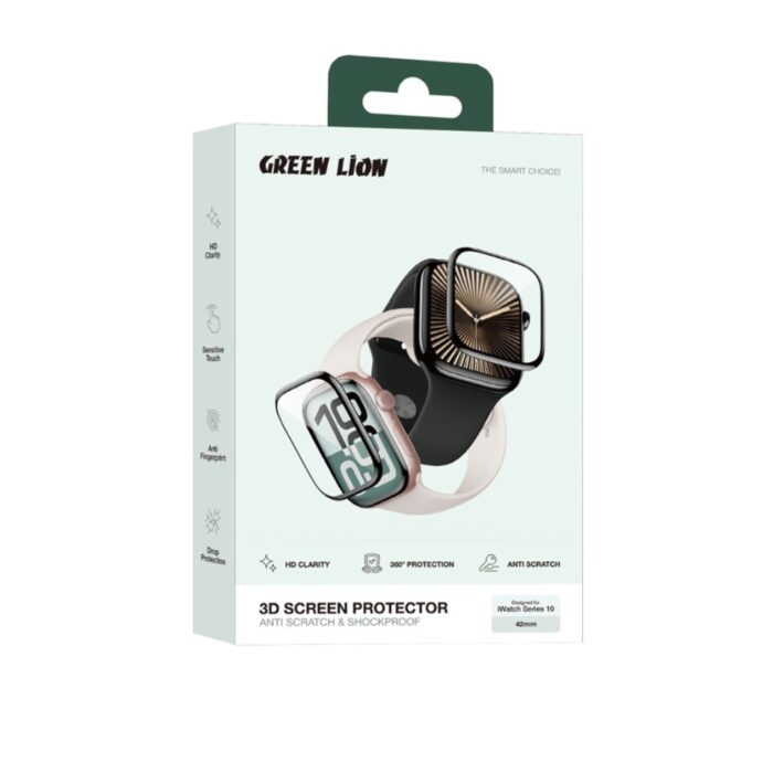 Green Lion 3D Screen Protector for Apple Watch Series 10 42MM - Image 4