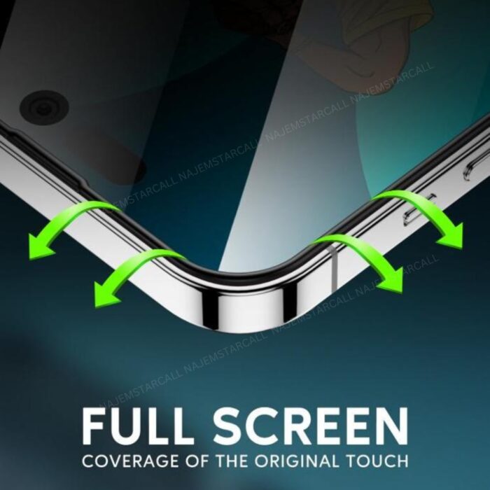 Green Lion 3D Silicone Plus Privacy Glass Screen Protector for iPhone 14 Pro - Image 3