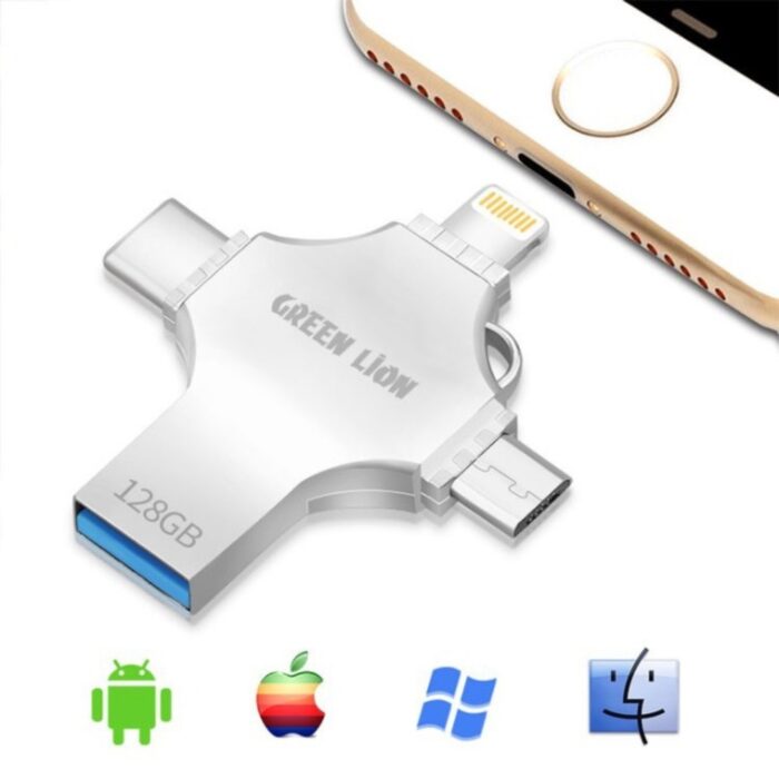 Green Lion 4 in 1 USB Flash Drive - Image 2
