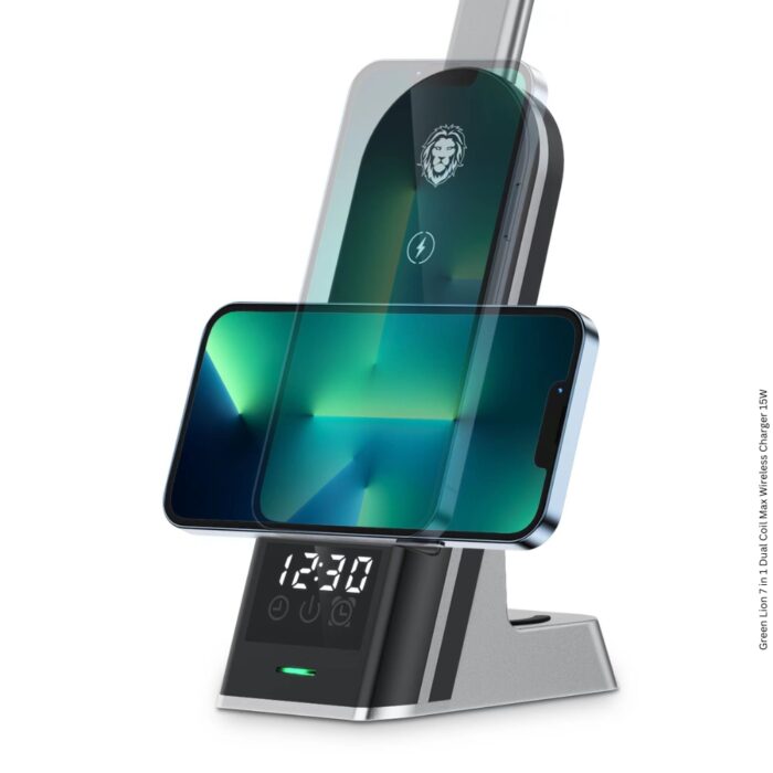Green Lion 7 in 1 Dual Coil Max Wireless Charger 15W - Image 2