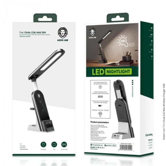 Green Lion 7 in 1 Dual Coil Max Wireless Charger 15W - Image 5