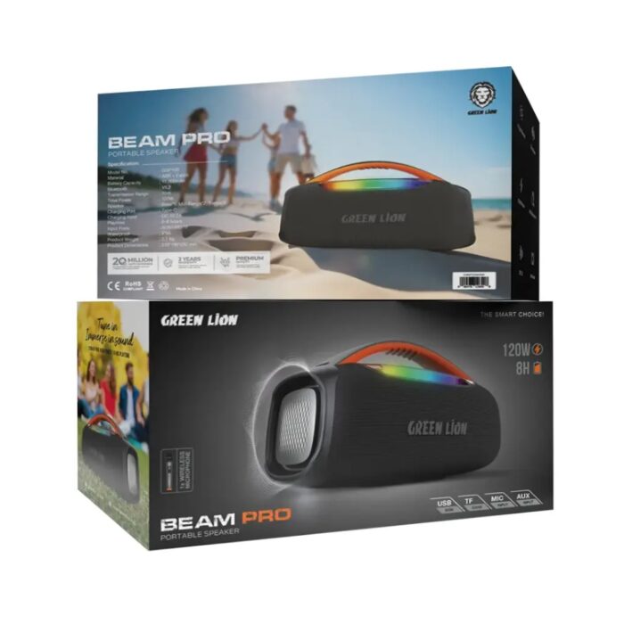 Green Lion Beam Pro Portable Speaker with Microphone 120W - Image 2