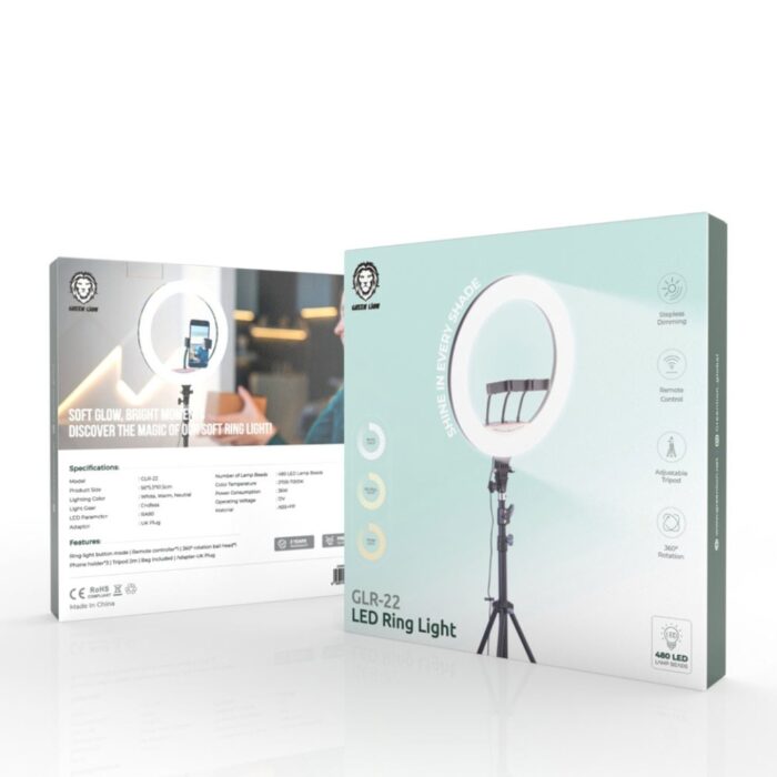 Green Lion Button Mode Ring Light GLR-22 - Image 2