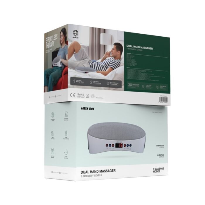 Green Lion Dual Hand Massager 5 Intensity Levels - Image 4