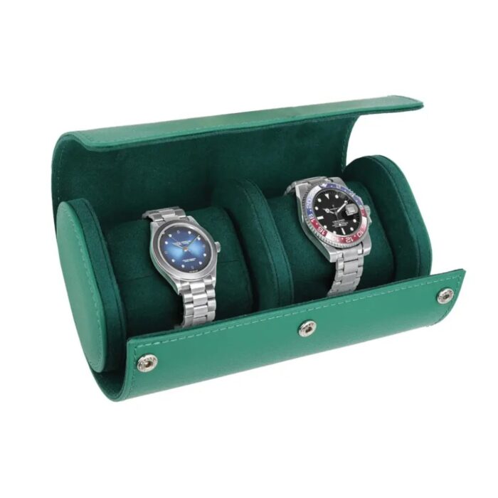Green Lion Duo Watch Roll Case - Rolex Green - Image 2