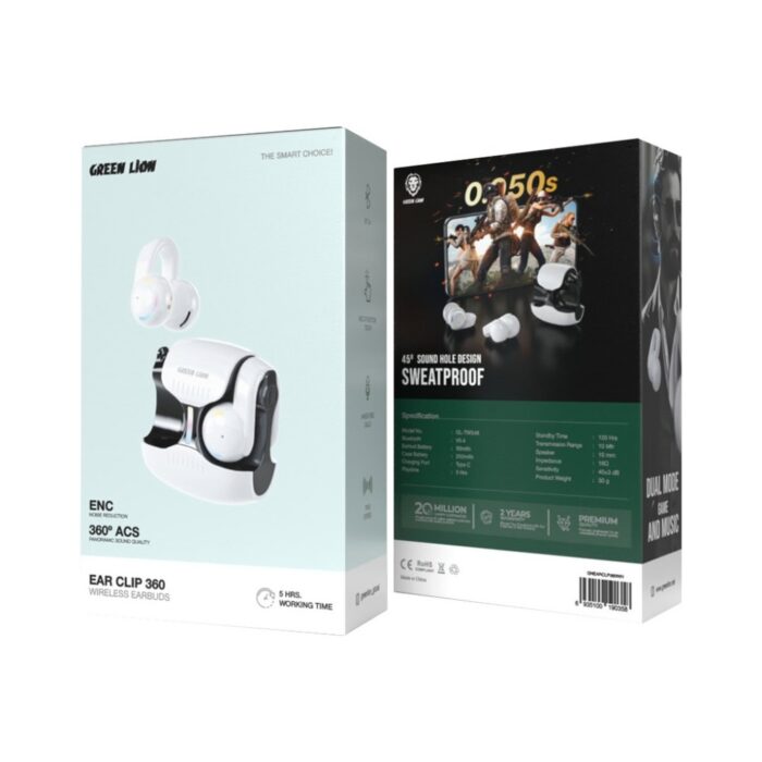 Green Lion Ear Clip 360 Wireless Earbuds - Image 2