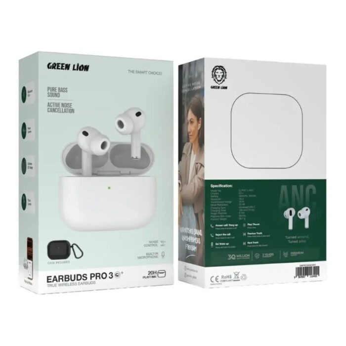 Green Lion Earbuds Pro 3 G1 Plus True Wireless Earbuds (Case Included) - Image 3
