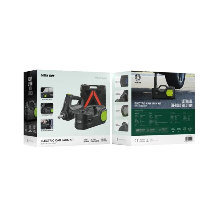Green Lion Electric Car Jack Kit Built-In LED Light - Image 4