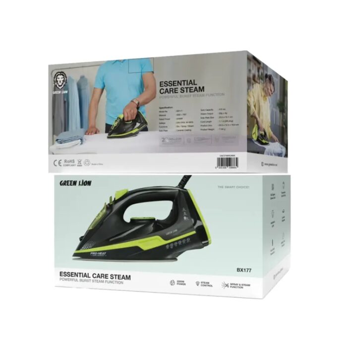 Green Lion Essential Care Steam Iron 2200W - Image 2