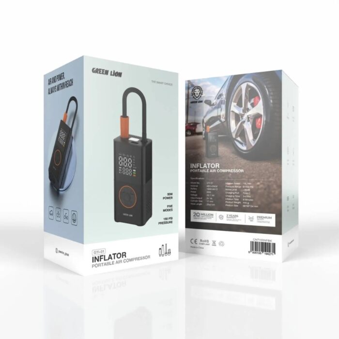 Green Lion GTI-01 Inflator Portable Air Compressor - Image 3