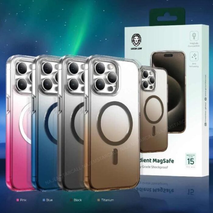 Green Lion Gradient Magsafe Case for iPhone 15 Pro Max - Image 2