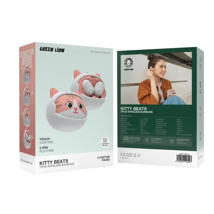 Green Lion Kitty Beats True Wireless Earbuds - Image 3