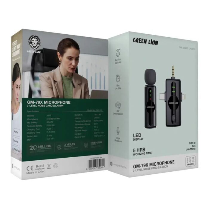 Green Lion Microphone 3-Level Noise Cancellation Gm79X - Image 2