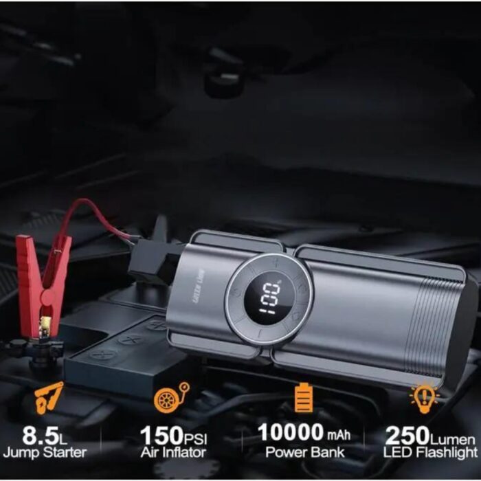 Green Lion Portable Jump Starter with Air Pump - Image 2