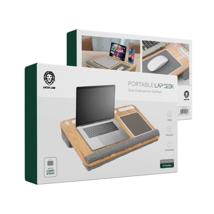 Green Lion Portable Lap Desk with Dual Cushion For Comfort - Image 2