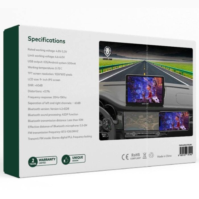 Green Lion Portable Wireless Touch Screen CarPlay - Android Auto - Image 8