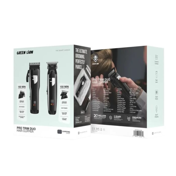 Green Lion Pro Trim Duo Hair Clipper - Image 5