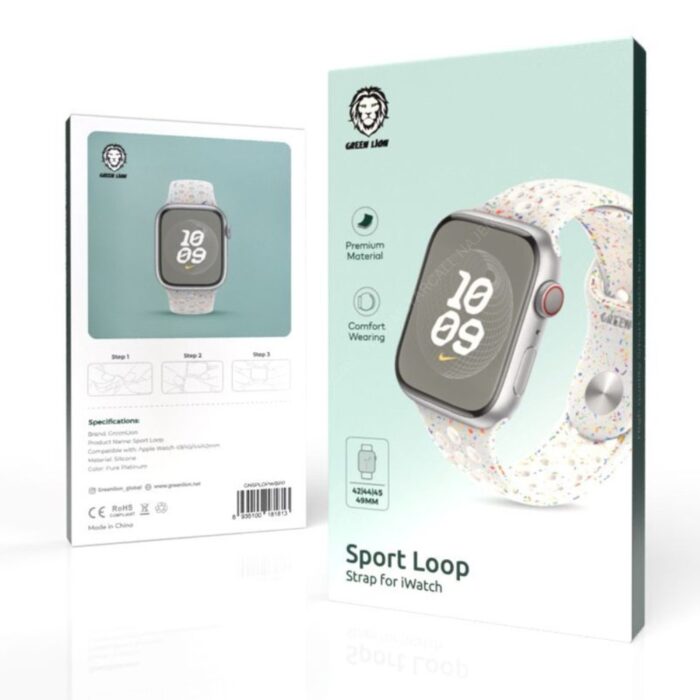 Green Lion Sport Loop Silicone Strap - Image 2