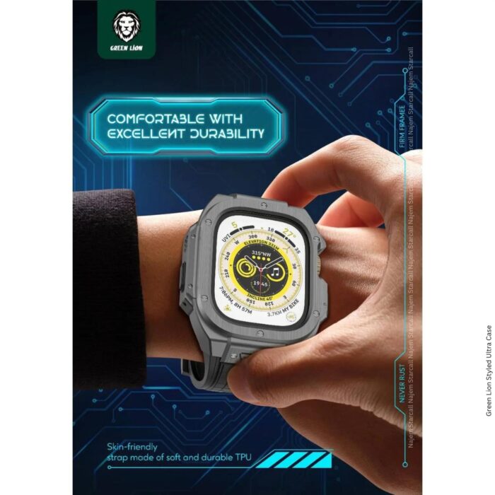 Green Lion Styled Ultra Case for 49mm Smartwatch - Image 5
