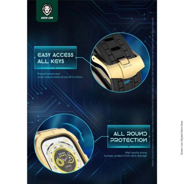 Green Lion Styled Ultra Case for 49mm Smartwatch - Image 8