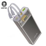 Green Lion Transparent 2 Power Bank with Integrated Cables 20000mAh