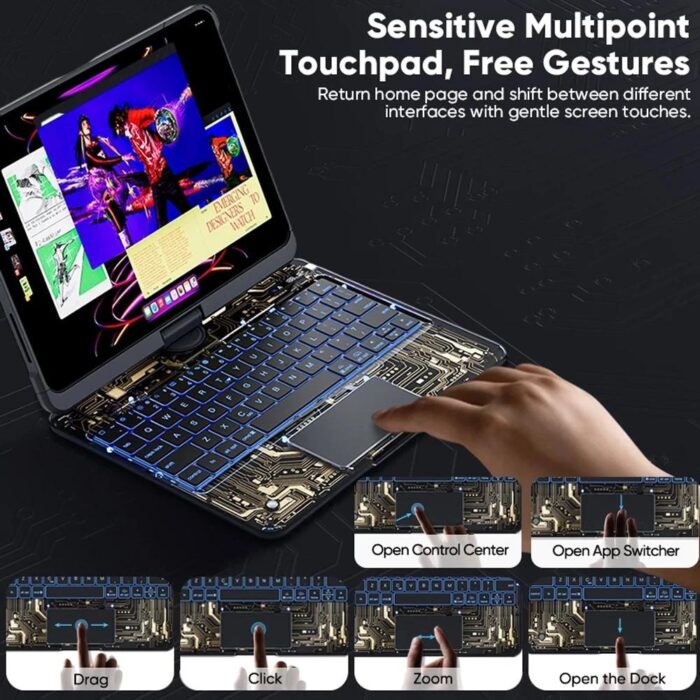 Green Lion Transparent Magic Keyboard Case for iPad Pro 11 - Image 4