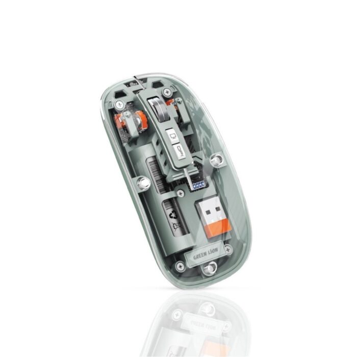 Green Lion Transparent Mouse 2 1600DPI - Image 2