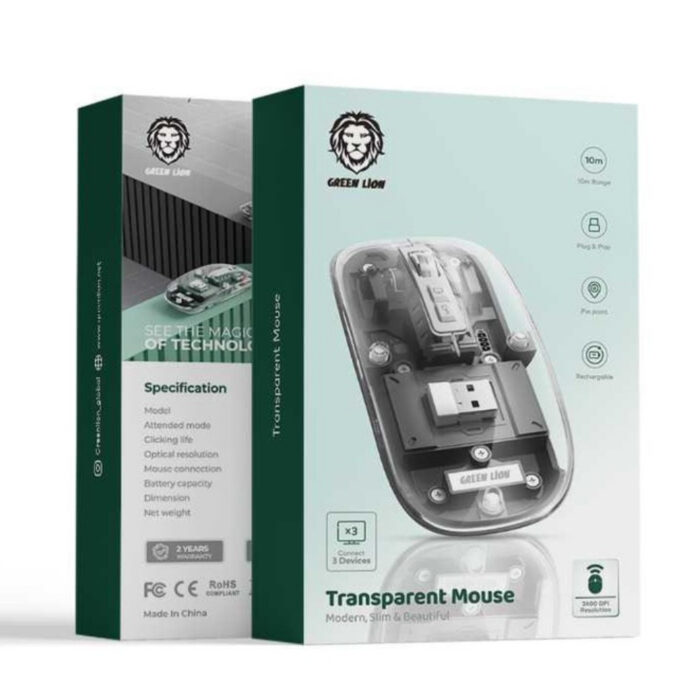 Green Lion Transparent Mouse - Image 2