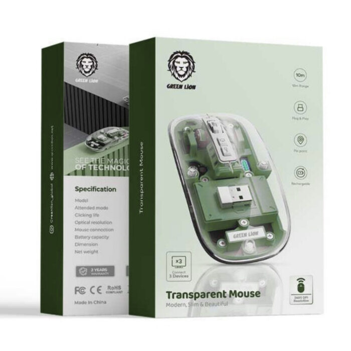 Green Lion Transparent Mouse - Image 6