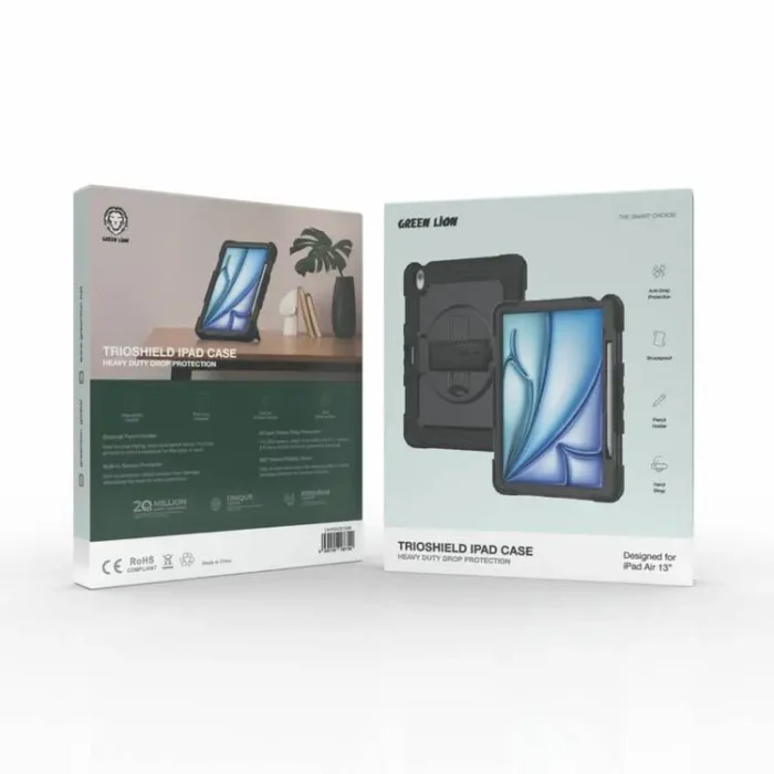 Green Lion Trio shield Case for iPad Air 13 - Image 2