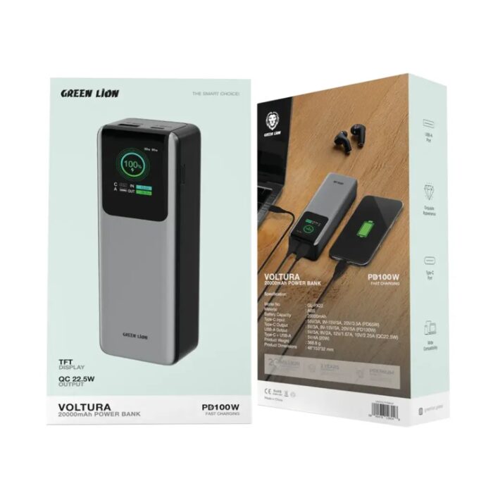 Green Lion Voltura 20000mAh Power Bank PD100W - Image 6