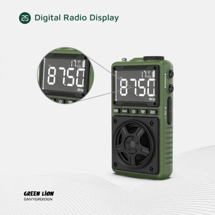 Green Lion Voyager Portable Radio | Flash Light | Speaker - Image 4